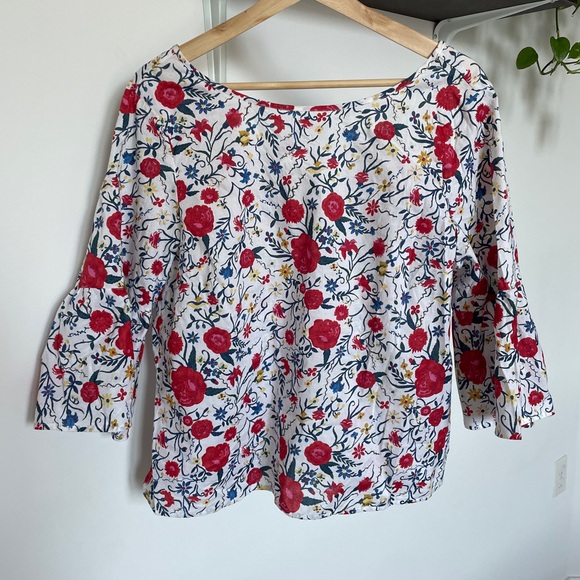 J Crew Floral Print Blouse - Picture 2 of 7